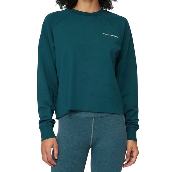 Spiritual Gangster Lizzy Cropped Sweatshirt Medium - Picture 1 of 7